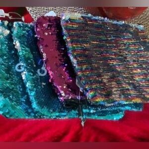 Sequin makeup bags or dressy clutch’s / wedding Xmas cruise   blue pink